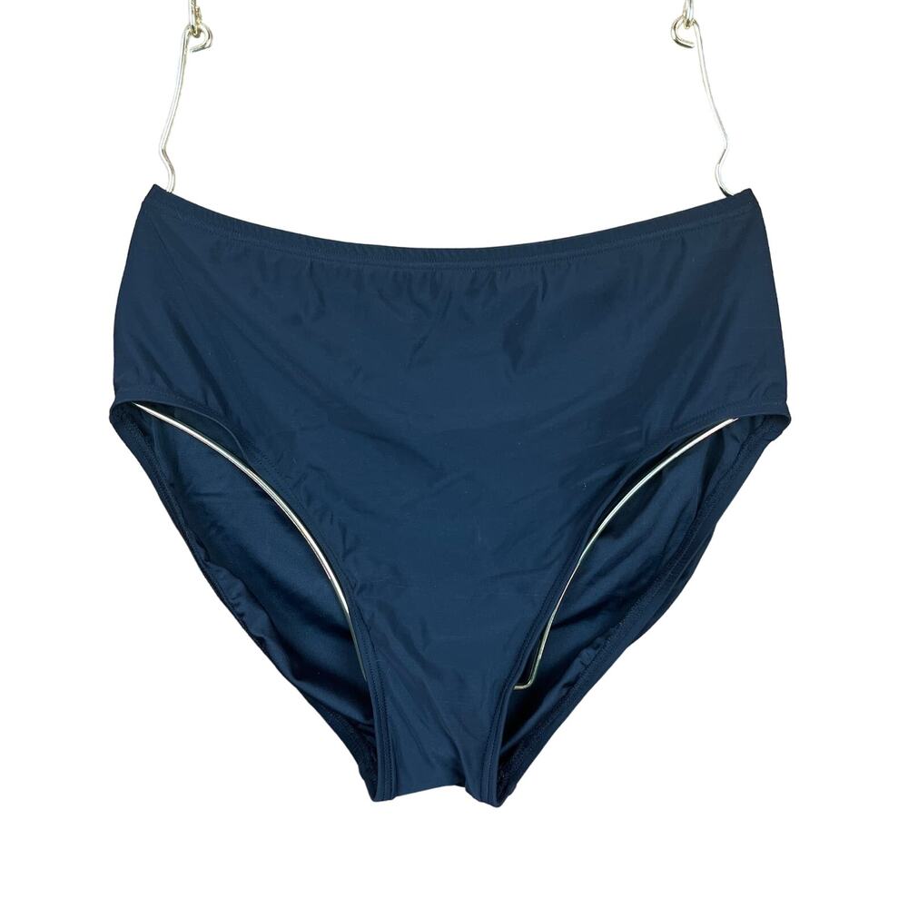 Talbots Womens Bikini Black MiracleSuit Fuss Free UPF 50+ Light Control NWT 12